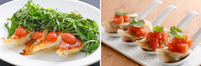 ヴィーガン 梅しそ焼き餃子とヴィーガン とまと焼き餃子
