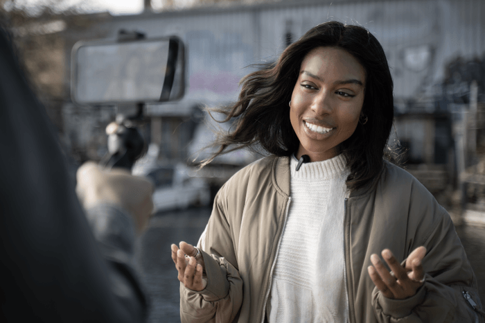 MoveMic Oneを使用してスマートフォンで撮影