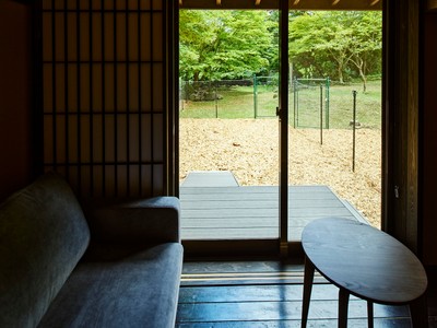 お好きなタイミングでお部屋からドッグランへ