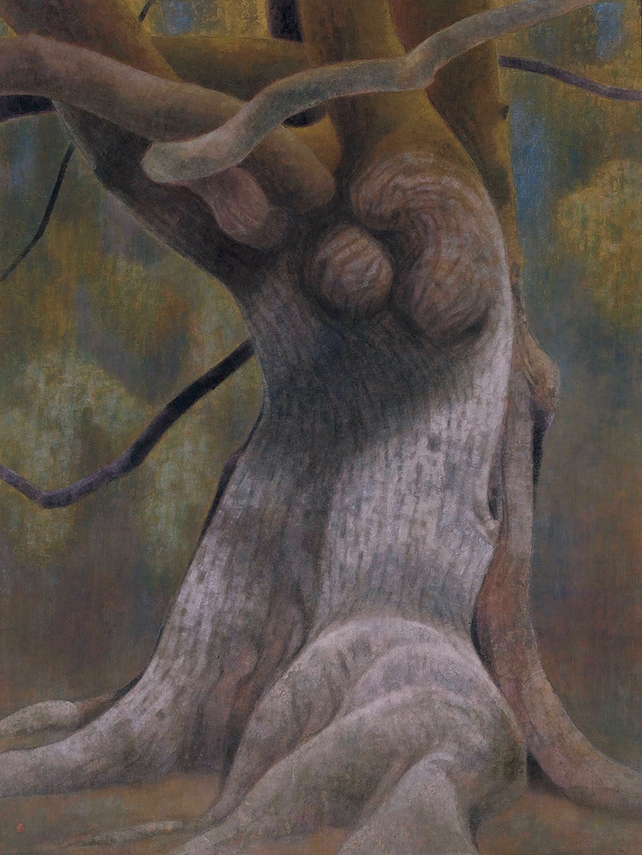 山口華楊「樹」　1963年(昭和38)第6回新日展　京都市立芸術大学芸術資料館蔵