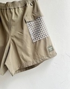 「AIR GRID-MESH SHORTS」:Khaki Beige