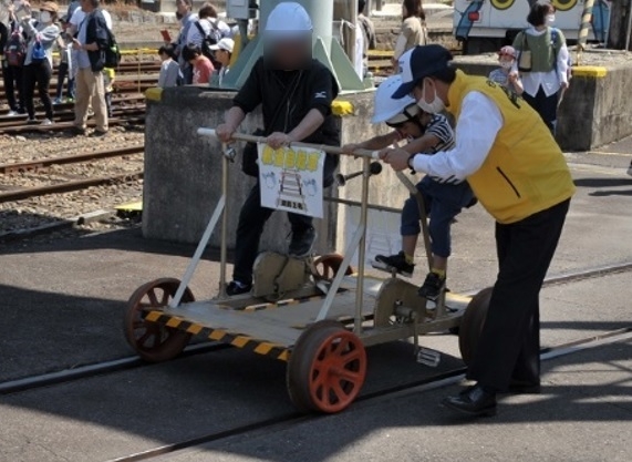 軌道自転車体験
