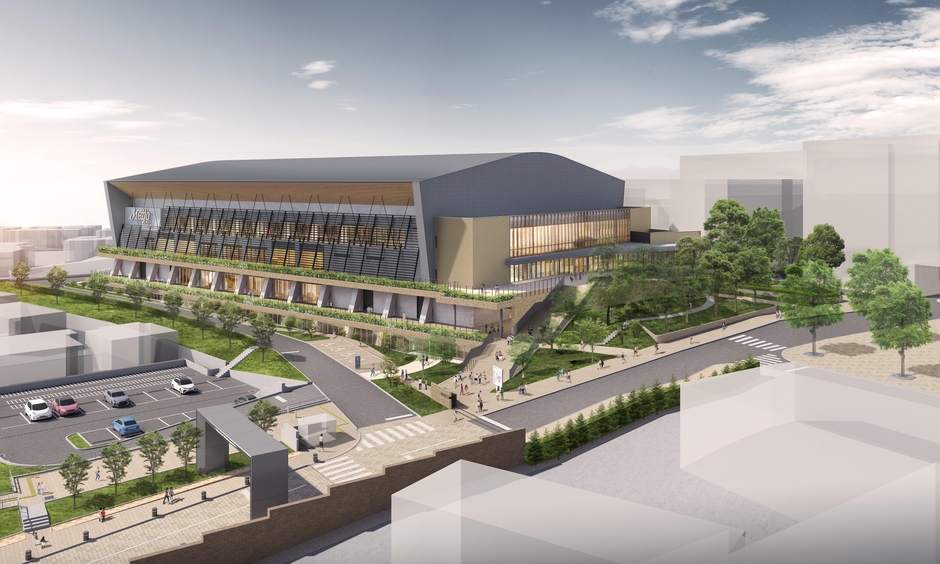 「名城大学開学100周年記念アリーナ」の外観イメージ