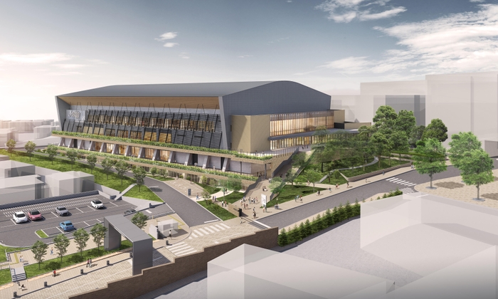 「名城大学開学100周年記念アリーナ」の外観イメージ