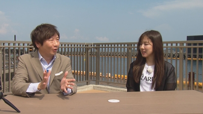 廣瀬隼也（HOMEアナウンサー）・實森美祐選手