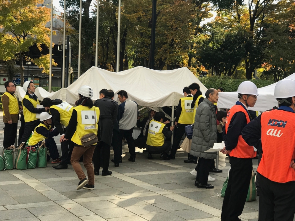 テント設営体験