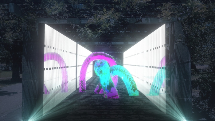 無限空間と干支のオブジェ