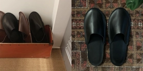 REGAL CORPORATION × D&DEPARTMENT PROJECT
革特有のキズやシワを生かした、革の個性を丸ごと楽しむスリッパを発売。