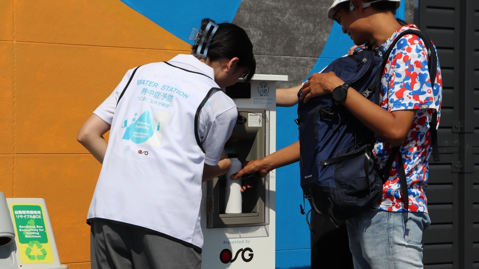 熱中症アドバイザーによる給水サポート