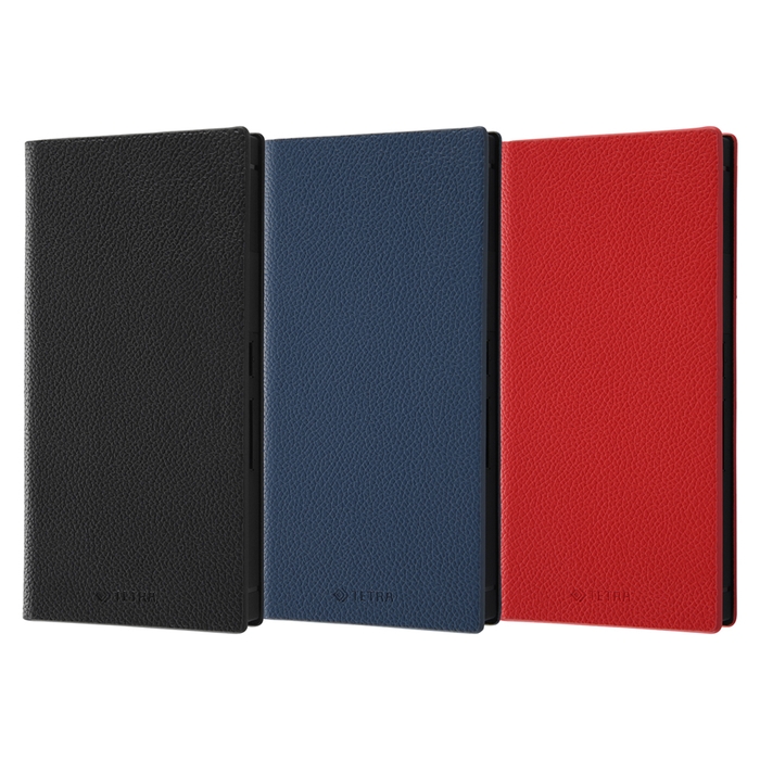 耐衝撃 手帳型レザーケース TETRA サイドマグネットラック