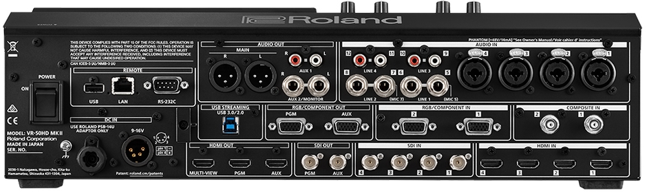 『VR-50HD MK II』リアパネル