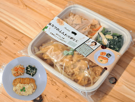 豚カツのふんわり卵とじ