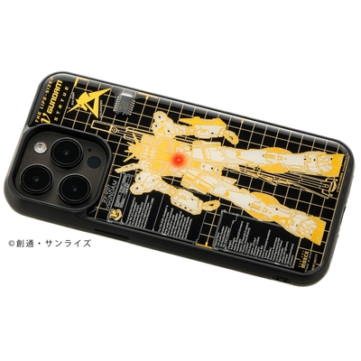 FLASH 「RX-93ff νガンダム」 iPhone 15Pro Maxケース ななめ