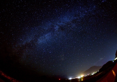 八丈島の夜の星空