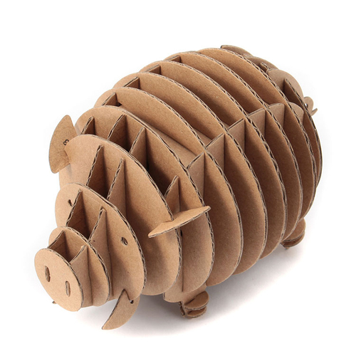 「3Dパズル Piggy Bank」完成サイズ：W12.7×D8×H8cm