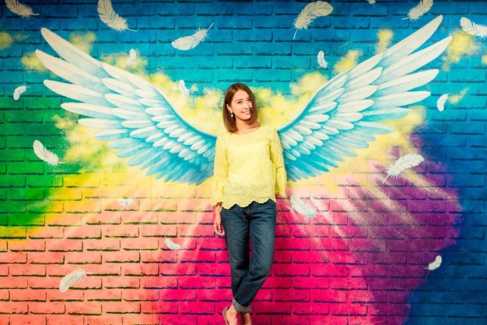 ■屋内施設なのに特大の羽根!インスタ映え間違えなしの『エンジェルウィング』