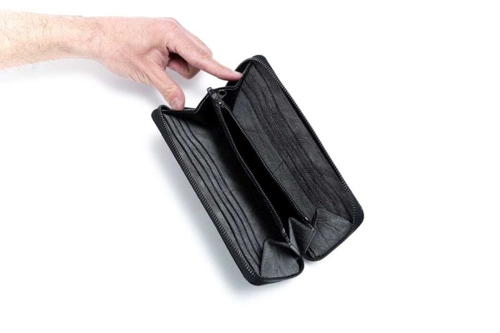 新型ラウンドファスナー 長財布 中写真