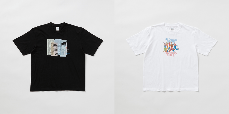 左：Tシャツ＜A＞　4,400円　右：Tシャツ＜B＞　4,400円　(C)神尾葉子／集英社