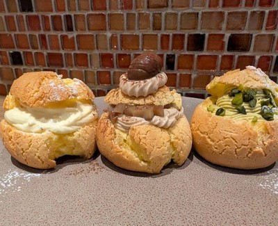 イタリア料理を食べに行こう　シュークリーム3種