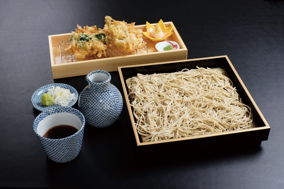 かき揚げとそば