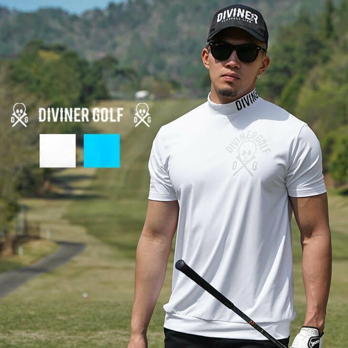 DIVINER GOLF オリジナル半袖モックネックカットソー