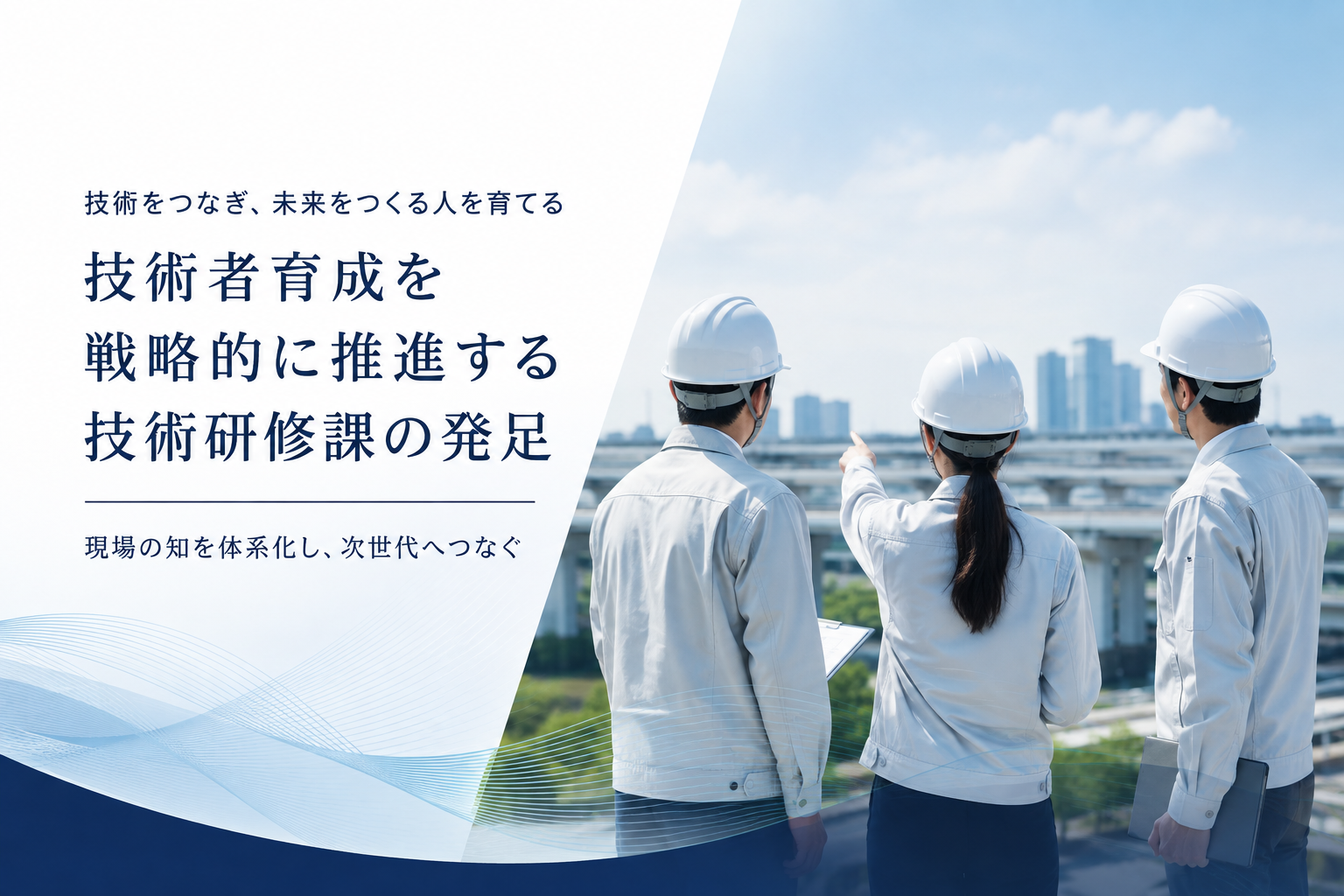 技術者育成を戦略的に推進する「技術研修課」を発足。現場知見の体系化と継続的な人材育成・技術継承を強化