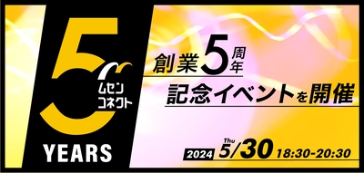 Bluetoothメーカー ムセンコネクトが 5月30日(木)に創業5周年記念イベントを開催！