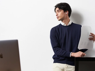 着心地はOFFでも見た目はON！ テレワーク・ビジカジに最適な日本製メンズニット 『bizcos PERFECT KNIT』限定800枚を自社ECサイトで発売！