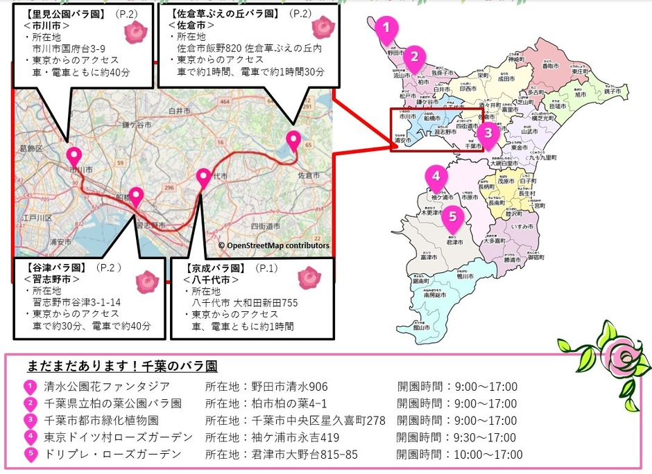 ちばローズ・ガーデン・ロードMAP