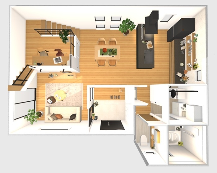 3Dパースのスクリーンショット例:上面図