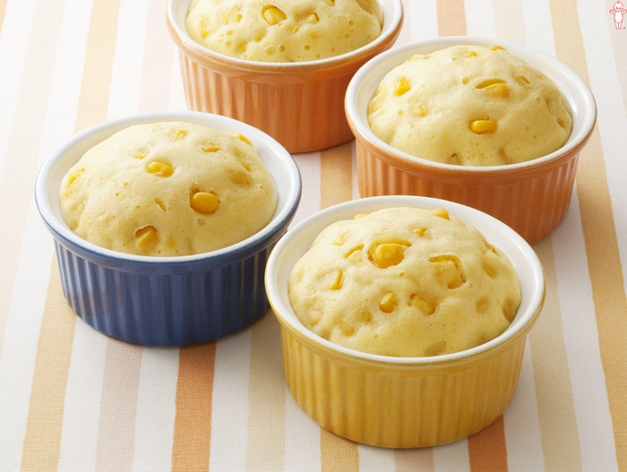 レンジでかんたん!ふわふわコーン蒸しパン