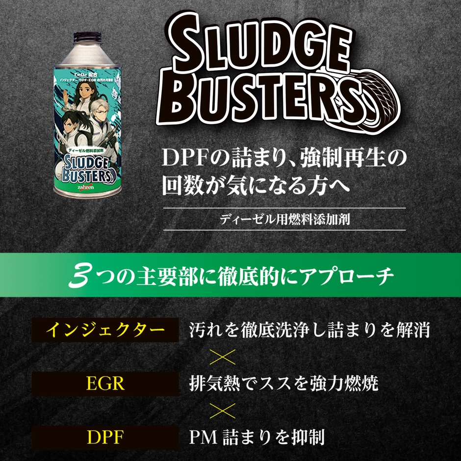 ディーゼル用-3つの主要部に効く