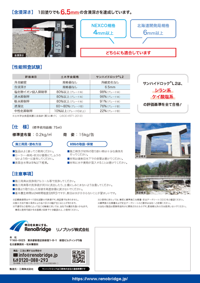 サンハイドロックL2カタログ(裏)