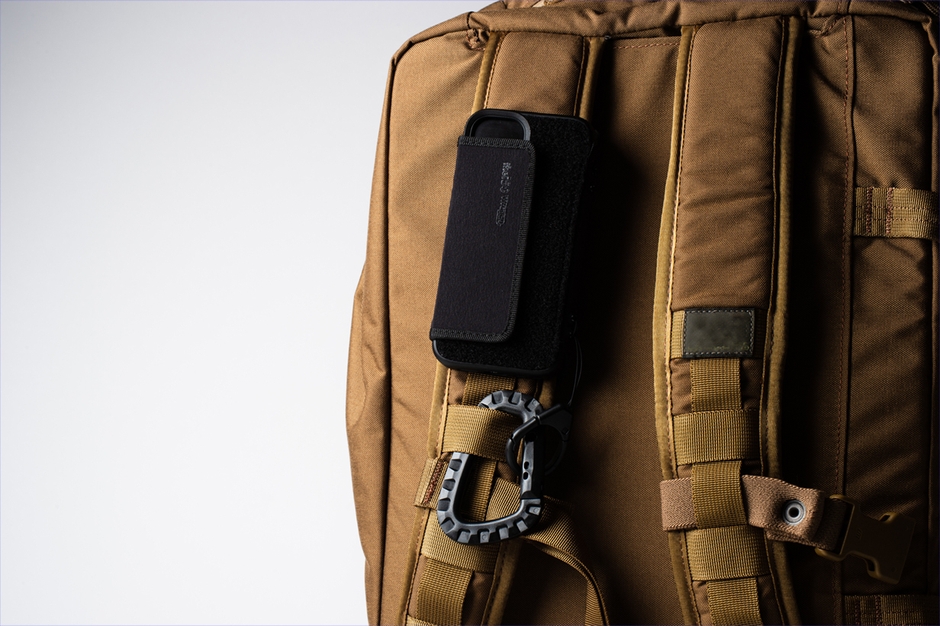 リュックのベルトに装着可能