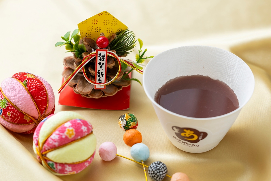 又一庵のあんこで作るぜんざい