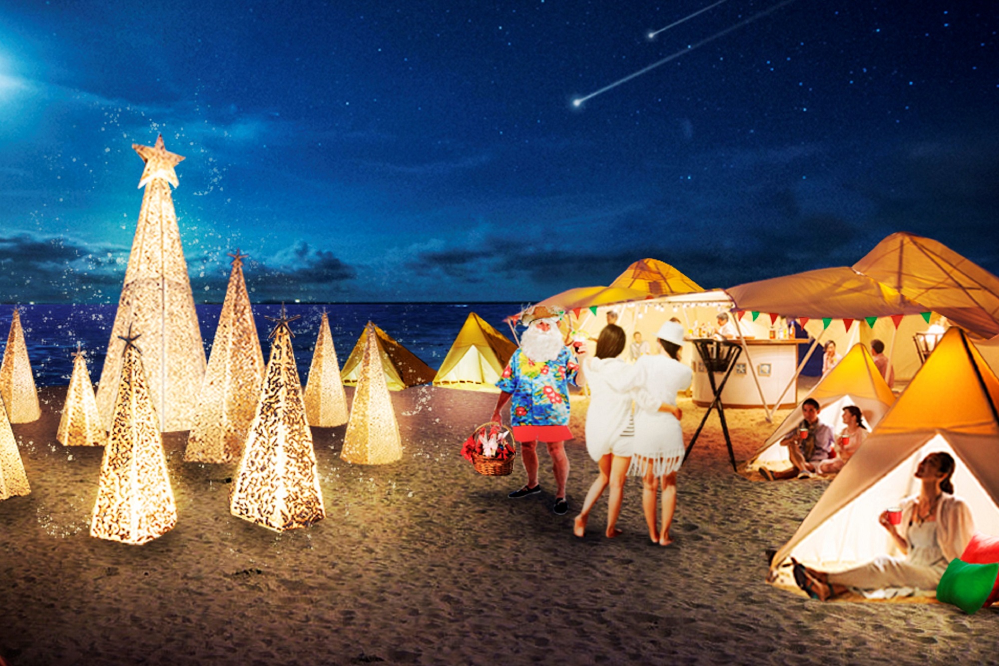 【星野リゾート　リゾナーレ小浜島】珊瑚と白砂のツリーでビーチを彩るクリスマスイベント「南の島のビーチクリスマス」を開催｜期間：2020年12月1日〜25日