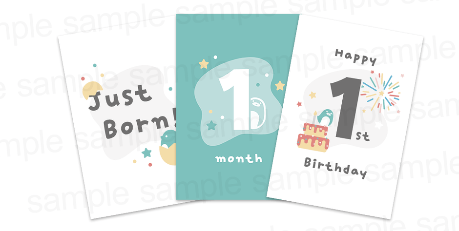 LINE登録でCuboAiオリジナル、かわいいコトリさん月齢カードセットをプレゼント！