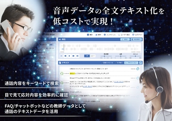 電話応対窓口での通話内容をテキスト化！ 音声の聞き直しや書き起こしなど業務負担を大幅軽減