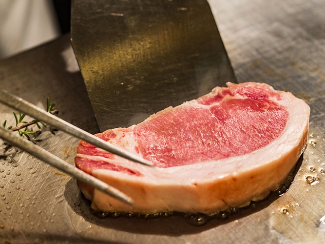 上州もち豚の鉄板焼き