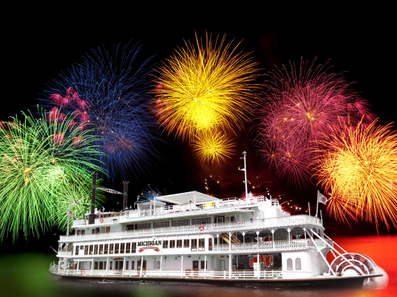 8月6日（木）湖面を染める約1万発の大花火を船上の特等席で鑑賞！
『ミシガン花火鑑賞船』の抽選受付を開始します
