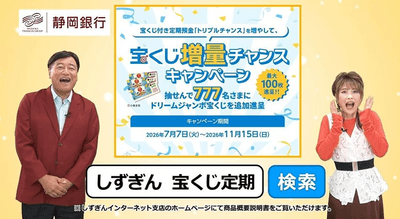 しずぎん 宝くじ定期