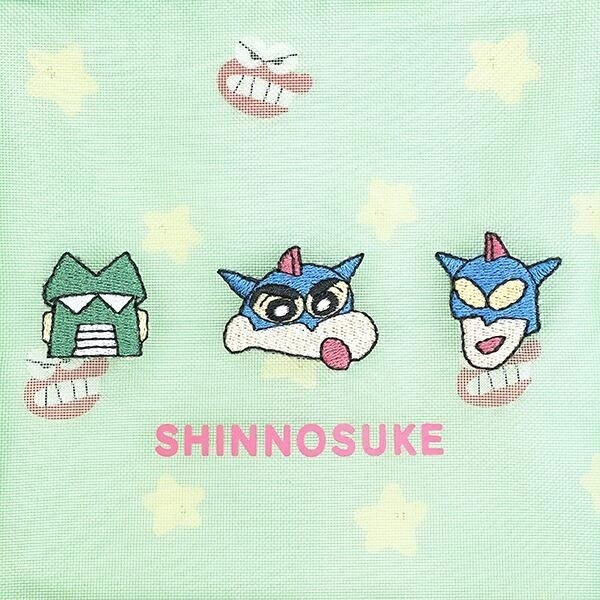 クレヨンしんちゃんのフラットなメッシュポーチ