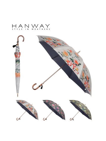 雨にも晴れにも、全天候対応。高級傘専門店ハンウェイの美しいプリント 