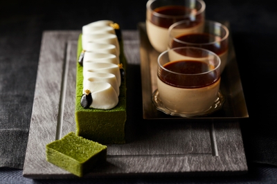濃厚抹茶のテリーヌ&ほうじ茶プリン