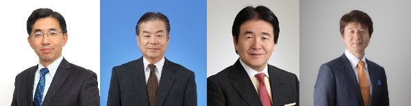 左から 楽天銀行株式会社 代表取締役社長 最高執行役員 永井 啓之様、一橋大学大学院 藤田 勉特任教授、弊社経営諮問委員 竹中 平蔵、弊社代表取締役社長 CEO 安藤 正弘