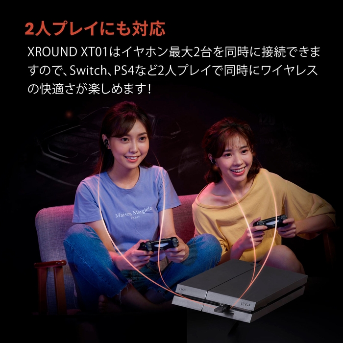 2人同時プレイに対応(Bluetoothトランスミッター)