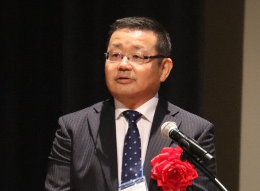 特別講演したタツモ株式会社の佐藤社長