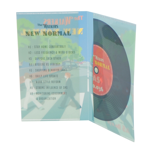 「マスクケース New Normal」レコードジャケットをモチーフにnew normalをテーマにしたデザイン。