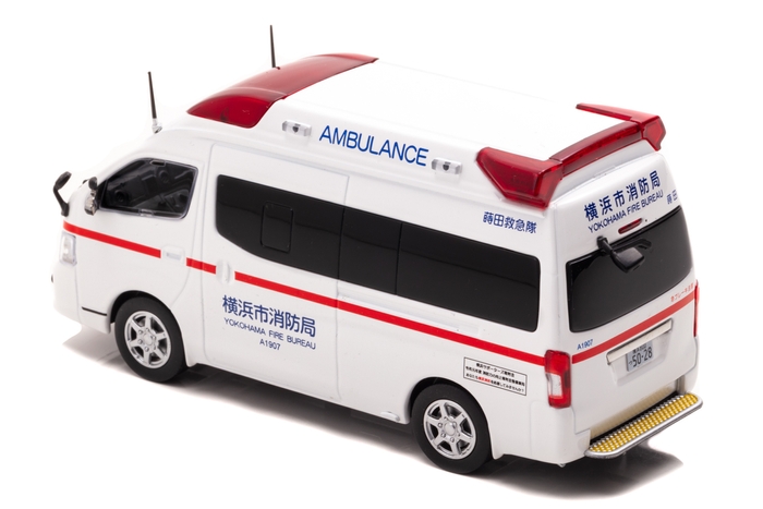 CARNEL 1/43 日産 パラメディック 2018 神奈川県横浜市消防局高規格救急車:左後