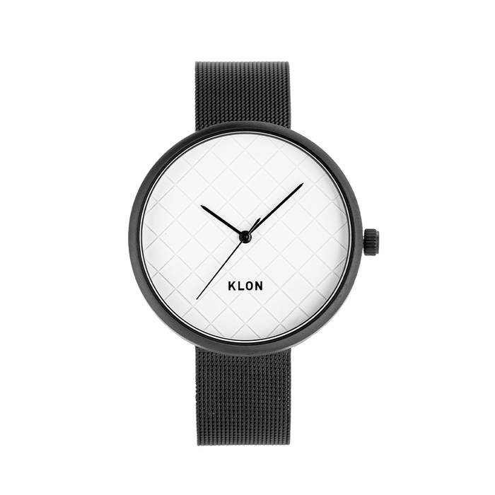 DIAGONAL GRID TIME -BLACK MESH-